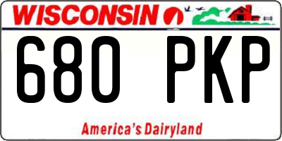 WI license plate 680PKP