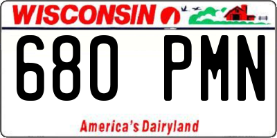 WI license plate 680PMN