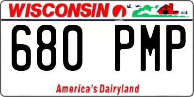 WI license plate 680PMP