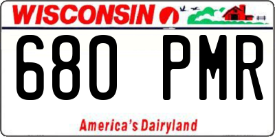 WI license plate 680PMR