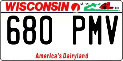 WI license plate 680PMV
