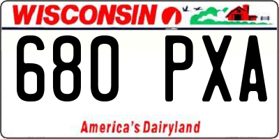 WI license plate 680PXA