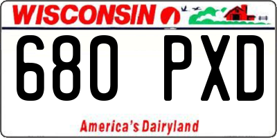 WI license plate 680PXD