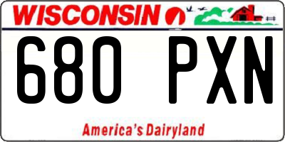 WI license plate 680PXN