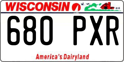 WI license plate 680PXR
