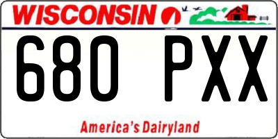 WI license plate 680PXX