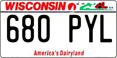 WI license plate 680PYL