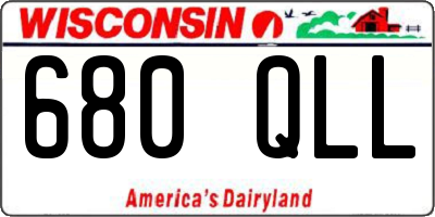 WI license plate 680QLL