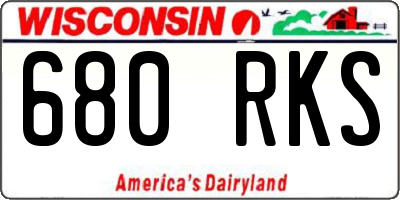 WI license plate 680RKS