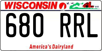 WI license plate 680RRL