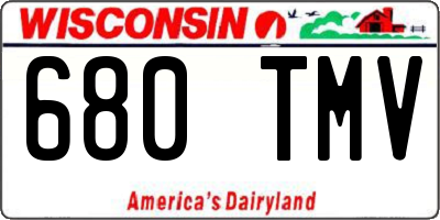 WI license plate 680TMV
