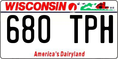 WI license plate 680TPH