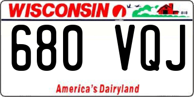 WI license plate 680VQJ