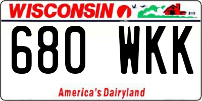 WI license plate 680WKK