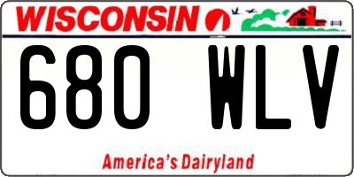 WI license plate 680WLV
