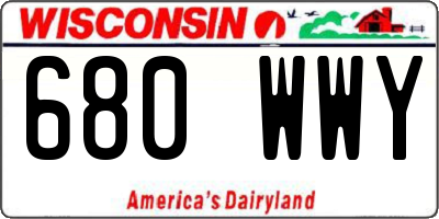 WI license plate 680WWY