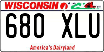 WI license plate 680XLU