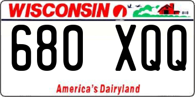 WI license plate 680XQQ