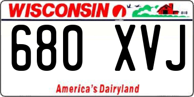 WI license plate 680XVJ