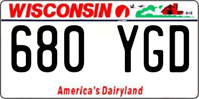 WI license plate 680YGD