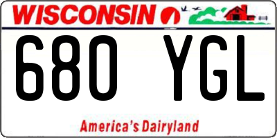 WI license plate 680YGL