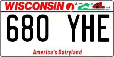 WI license plate 680YHE