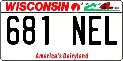 WI license plate 681NEL