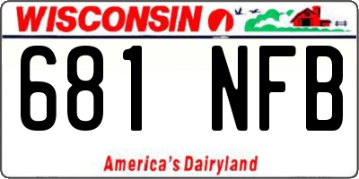 WI license plate 681NFB