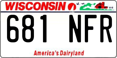 WI license plate 681NFR