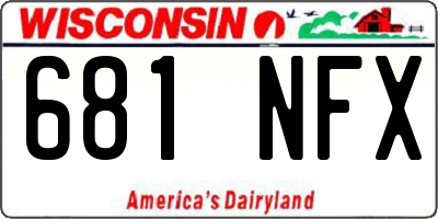 WI license plate 681NFX