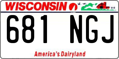 WI license plate 681NGJ