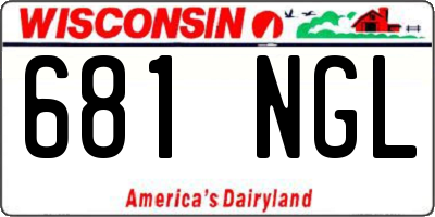 WI license plate 681NGL