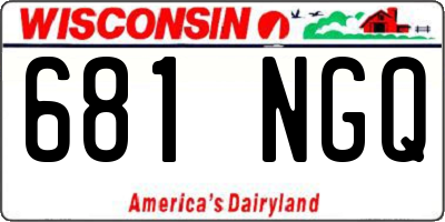 WI license plate 681NGQ