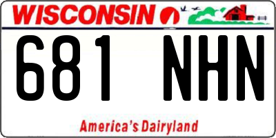 WI license plate 681NHN