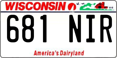 WI license plate 681NIR