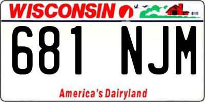 WI license plate 681NJM