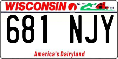 WI license plate 681NJY