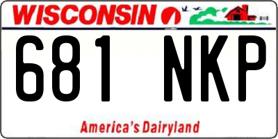 WI license plate 681NKP