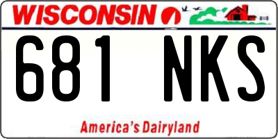 WI license plate 681NKS