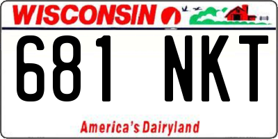WI license plate 681NKT