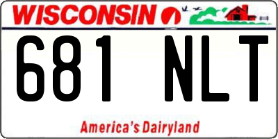 WI license plate 681NLT