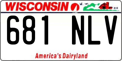 WI license plate 681NLV