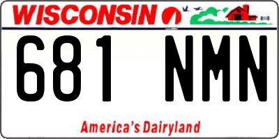 WI license plate 681NMN