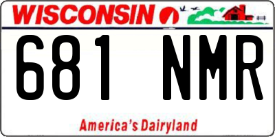 WI license plate 681NMR
