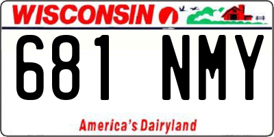 WI license plate 681NMY