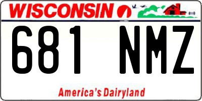 WI license plate 681NMZ