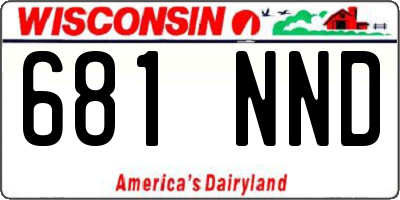 WI license plate 681NND