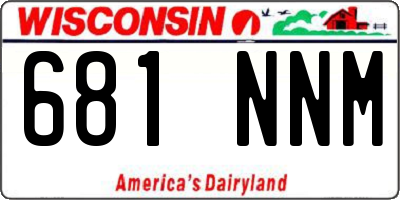 WI license plate 681NNM