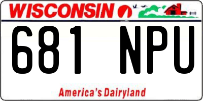 WI license plate 681NPU