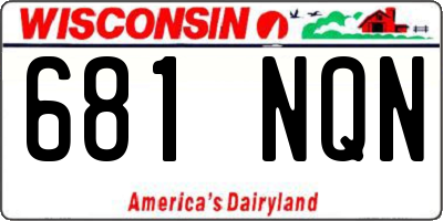 WI license plate 681NQN